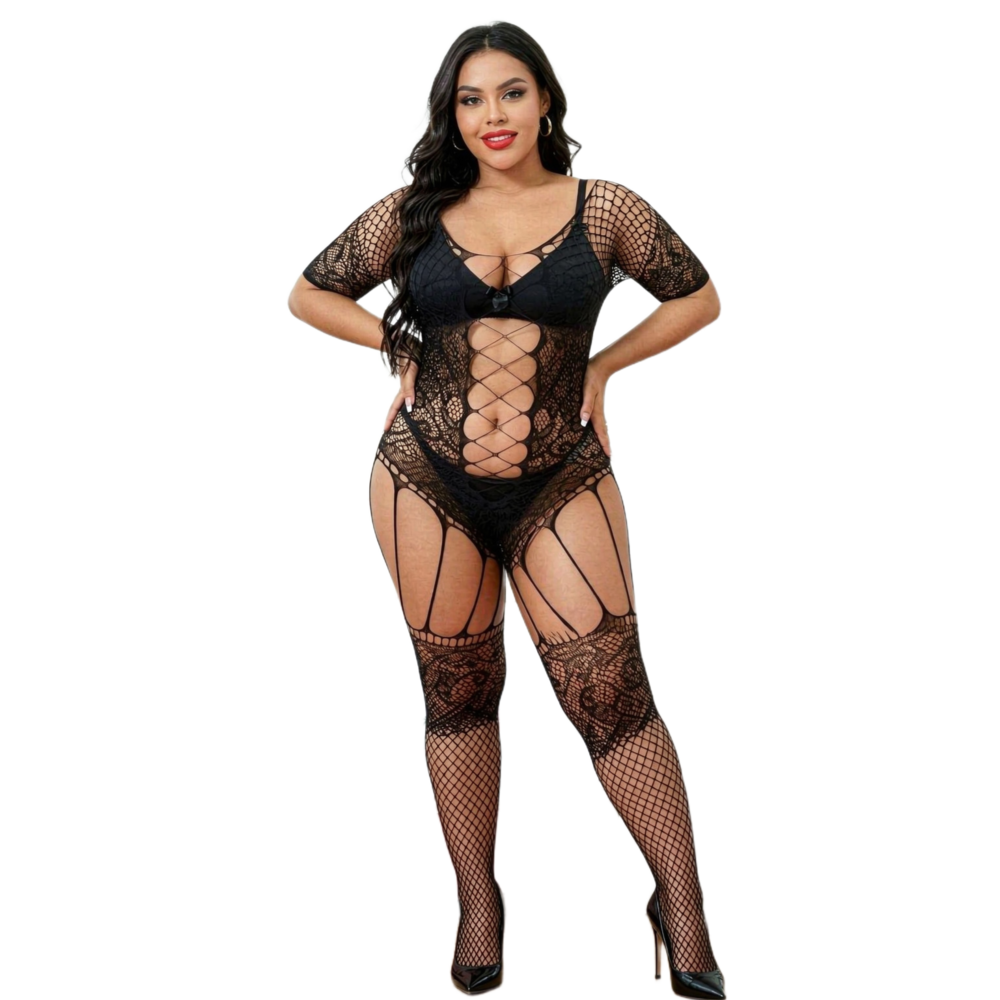 Bodystocking Fishnet - Nieuwe Plus Size Bodystocking Bodysuits voor