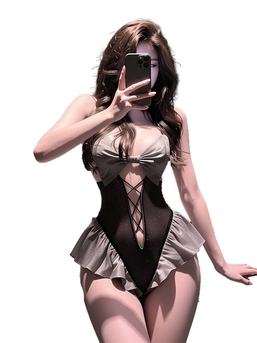 Jimiko voor zwart grijs gerimp - Lace Teddy Lingerie recensie en prijs